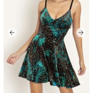 Blackmilk mysticism velvet mini dress